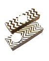 Zigzag Flair Wooden Tealight Candle Holder -Set of 2 Zigzag Flair Wooden Tealight Candle Holder -Set of 2